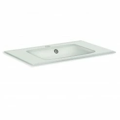 Glaswaschtisch - weiß - 75 cm breit