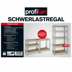 profitan Schwerlastregal - 5 Böden - 180 cm hoch -Baumarkt Verkaufsgeschäft 1015027900 03 1600Wx1600H