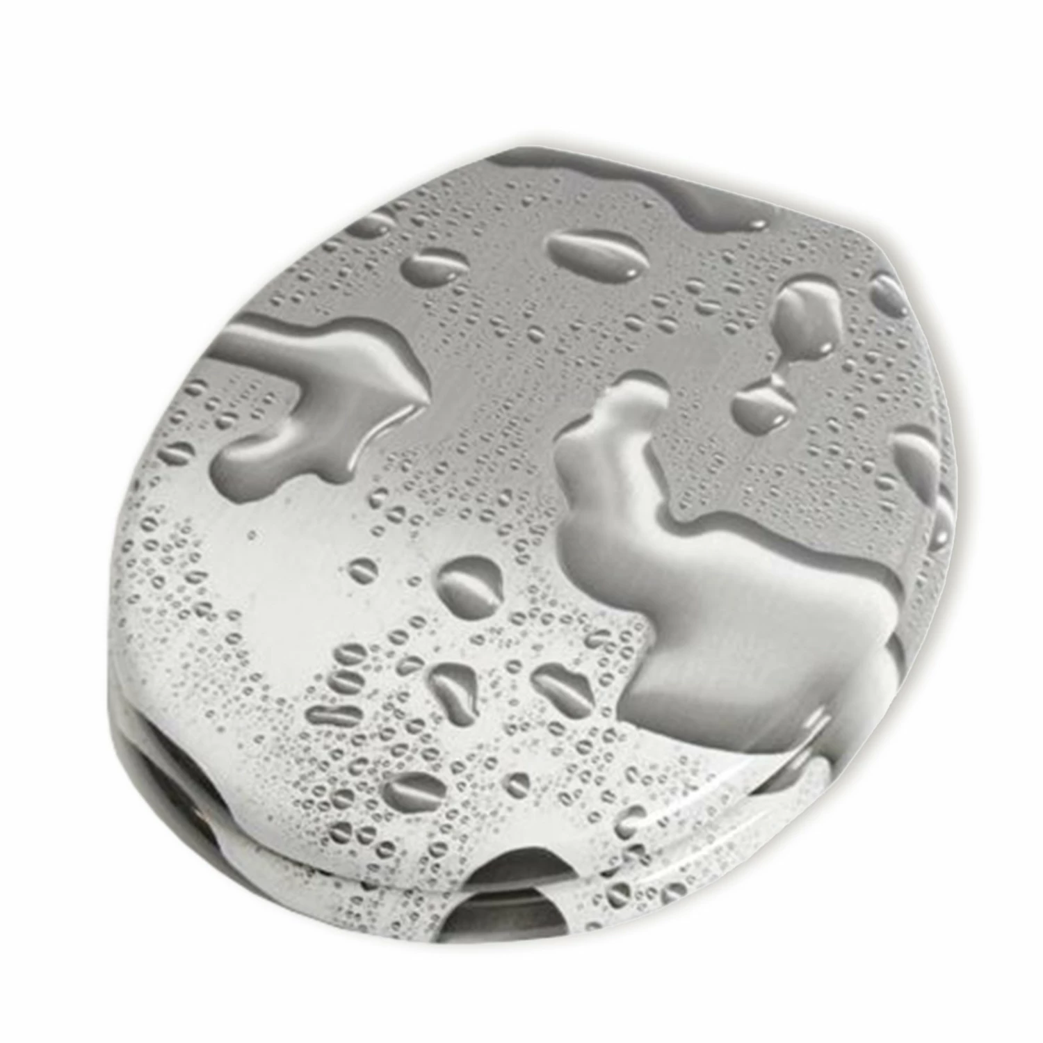 Calimosa WC-Sitz - Wassertropfen - verchromte Scharniere 1 Calimosa WC-Sitz - Wassertropfen - verchromte Scharniere