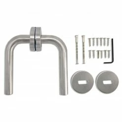 profitan Türdrücker-Garnitur - silber - Edelstahl - 13,5 cm