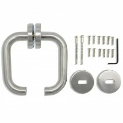 profitan Türdrücker-Garnitur - silber - Edelstahl - 14 cm