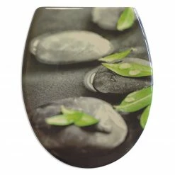 Calimosa WC-Sitz - grau-grün - Absenkautomatik