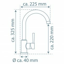 Küchenarmatur - Edelstahloptik - Hochdruck - schwenkbar -Baumarkt Verkaufsgeschäft 1059000601 03 1600Wx1600H