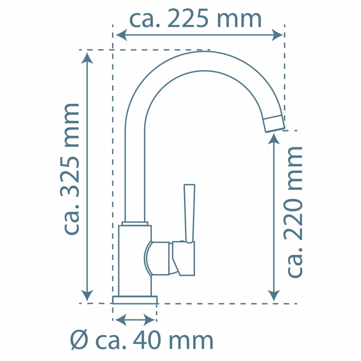 Küchenarmatur - graphit matt - Hochdruck - schwenkbar 3 Küchenarmatur - graphit matt - Hochdruck - schwenkbar – Bild 3