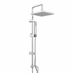 Duschbrause-Set - chrom - eckig - 99 cm