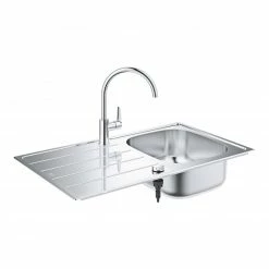 GROHE Einbauspülen-Set - Edelstahl - Hochdruck
