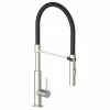 Küchenarmatur - silber - Hochdruck - mit Soft Touch-Schläuchen
