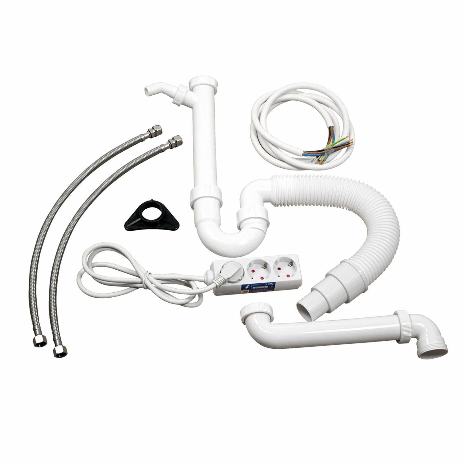 7-teiliges Küchen-Anschluss-Set - weiß 1 7-teiliges Küchen-Anschluss-Set - weiß