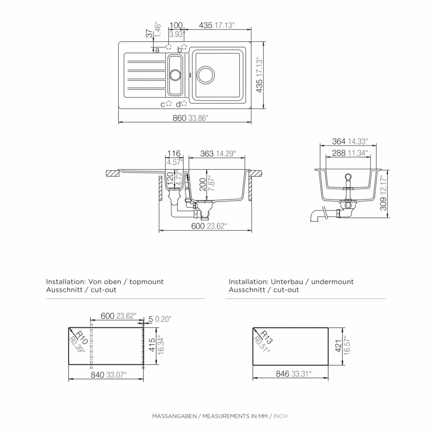 Einbauspüle - Nero - Cristalite - 86x43,5 cm 2 Einbauspüle - Nero - Cristalite - 86x43,5 cm – Bild 2