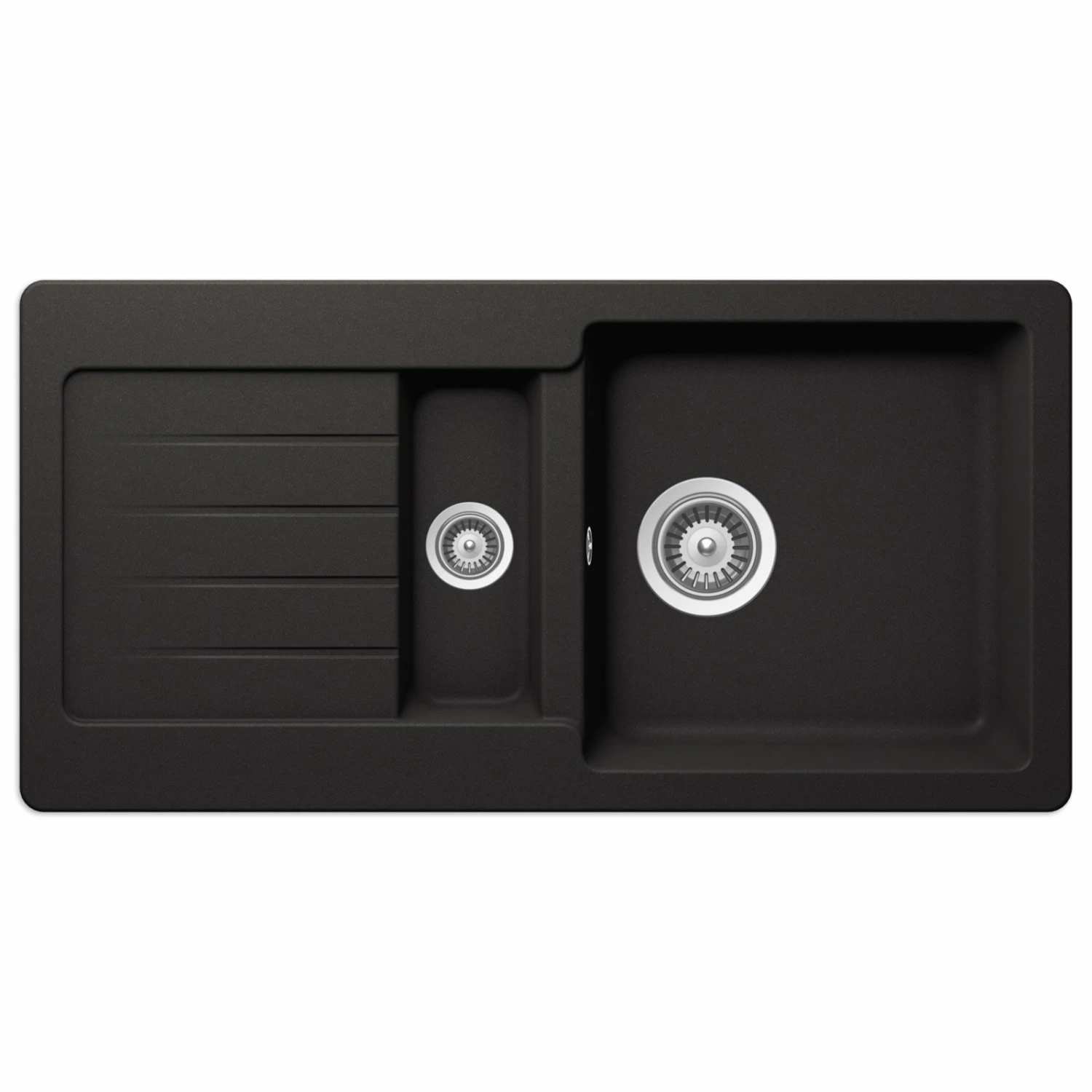 Einbauspüle - Nero - Cristalite - 86x43,5 cm 1 Einbauspüle - Nero - Cristalite - 86x43,5 cm