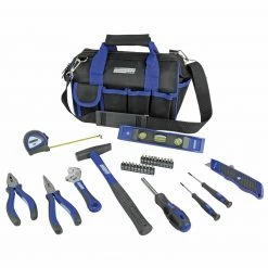 30-teiliges Brüder Mannesmann Werkzeug-Set - blau-schwarz