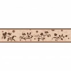 Vinyl-Borte ONLY BORDERS 7 - braun - Blumen - 13 cm
