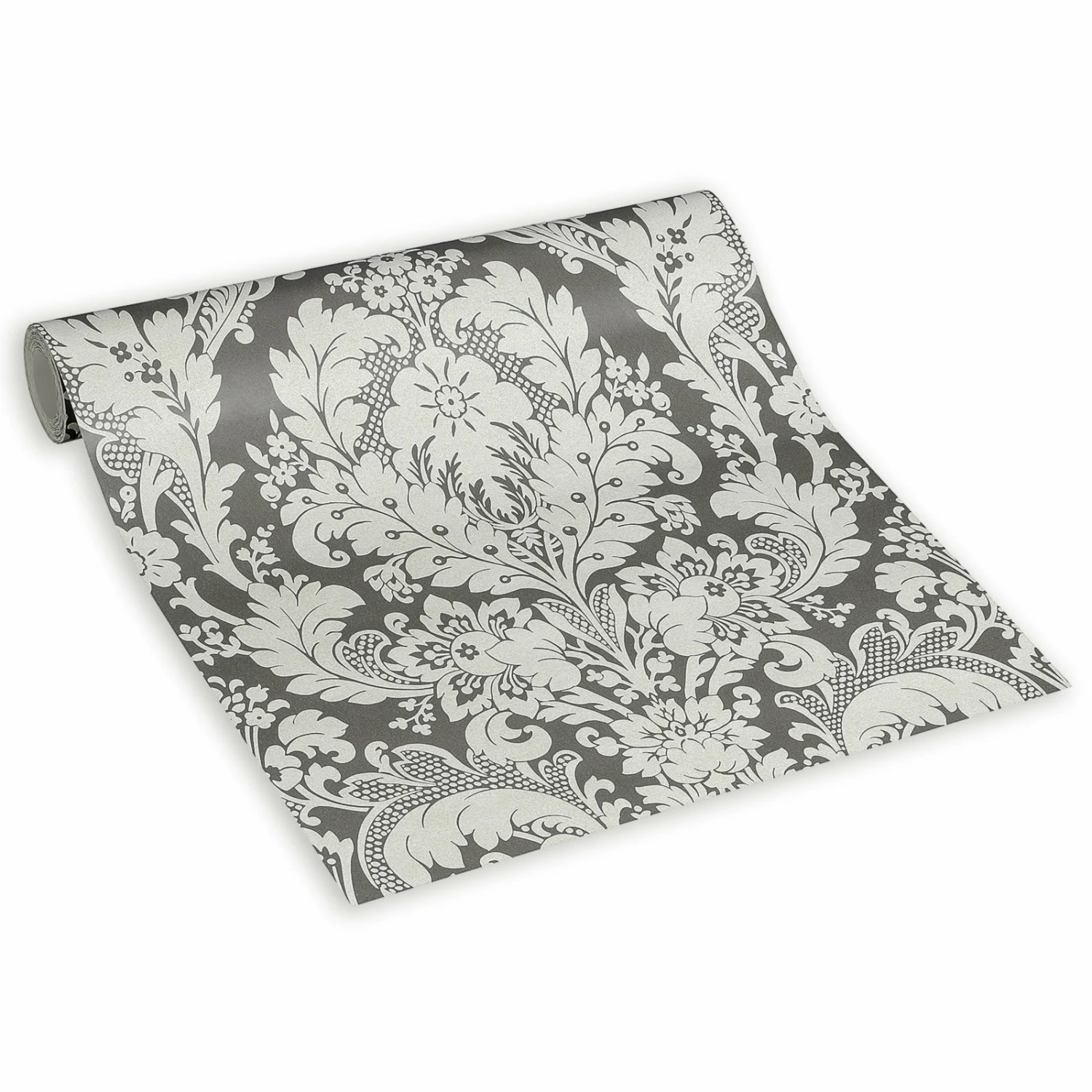 Vinyltapete KINGSTON - creme-grau metallic - 10 Meter 2 Vinyltapete KINGSTON - creme-grau metallic - 10 Meter – Bild 2