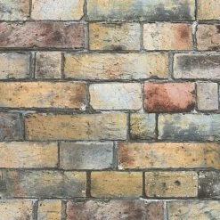 Vliestapete AUTHENTIC WALLS - braun-gelb-grau - 10 Meter