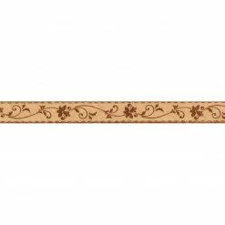 Vinyl-Borte ONLY BORDERS 7 - orange - Blumen - 5 cm