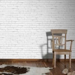 Papiertapete - Stein - weiß - 10 Meter -Baumarkt Verkaufsgeschäft 2002004400 03 1600Wx1600H