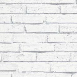 Papiertapete - Stein - weiß - 10 Meter