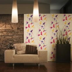Vliestapete - Vögel - bunt - 10 Meter -Baumarkt Verkaufsgeschäft 2002005100 03 1600Wx1600H