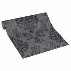 Vliestapete MEMORY 3 - schwarz- grau metallic - 10 Meter -Baumarkt Verkaufsgeschäft 2002005800 04 1600Wx1600H