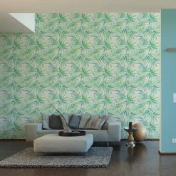 Vliestapete Designdschungel by Laura N.- blau-grün - 10 Meter 5 Vliestapete Designdschungel by Laura N.- blau-grün - 10 Meter -Baumarkt Verkaufsgeschäft 2002005900 03 1600Wx1600H