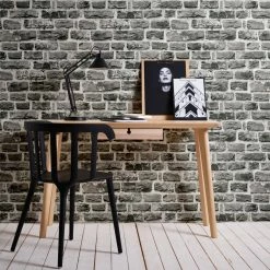 Vliestapete NEUE BUDE 2.0 - grau - Stein - 10 Meter -Baumarkt Verkaufsgeschäft 2002006502 03 1600Wx1600H