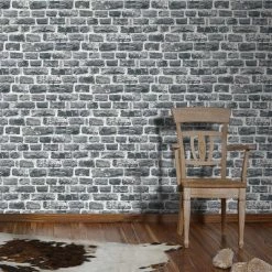 Vliestapete NEUE BUDE 2.0 - grau - Stein - 10 Meter -Baumarkt Verkaufsgeschäft 2002006502 04 1600Wx1600H