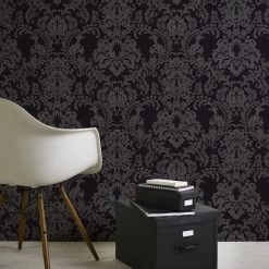 Vliestapete NEUE BUDE 2.0 - schwarz - Ornamente - 10 Meter -Baumarkt Verkaufsgeschäft 2002006503 04 1600Wx1600H