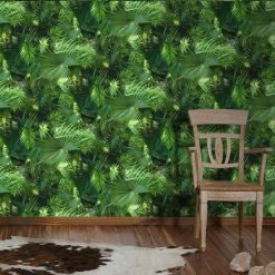 Vliestapete NEUE BUDE 2.0 - grün - Blätter - 10 Meter -Baumarkt Verkaufsgeschäft 2002006504 04 1600Wx1600H