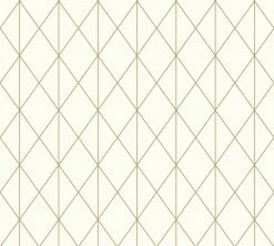 Vliestapete Designdschungel by Laura N.- gold metallic-creme - 10 Meter