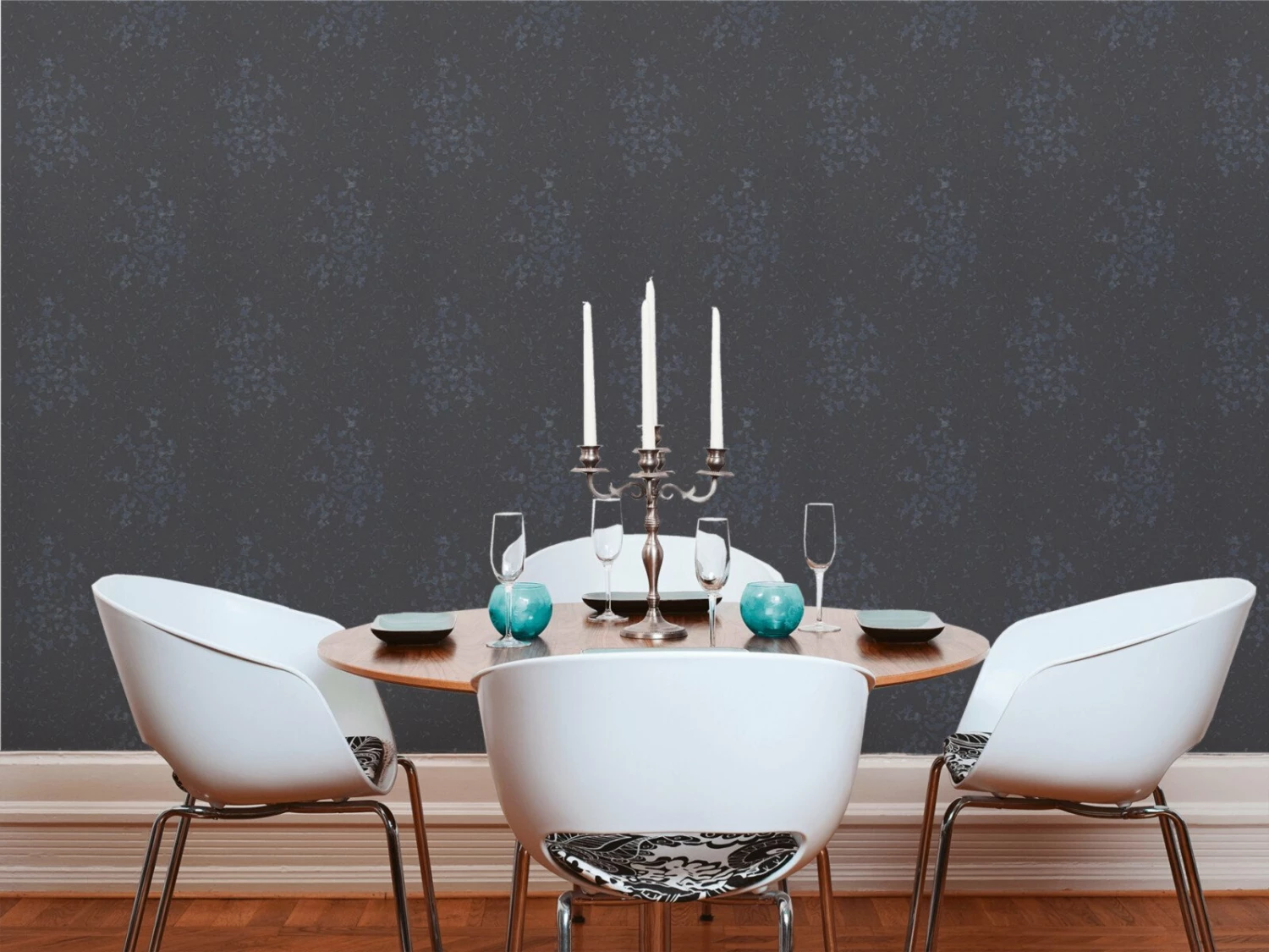 Vliestapete Designdschungel by Laura N.- schwarz metallic-grau - 10 Meter 3 Vliestapete Designdschungel by Laura N.- schwarz metallic-grau - 10 Meter – Bild 3