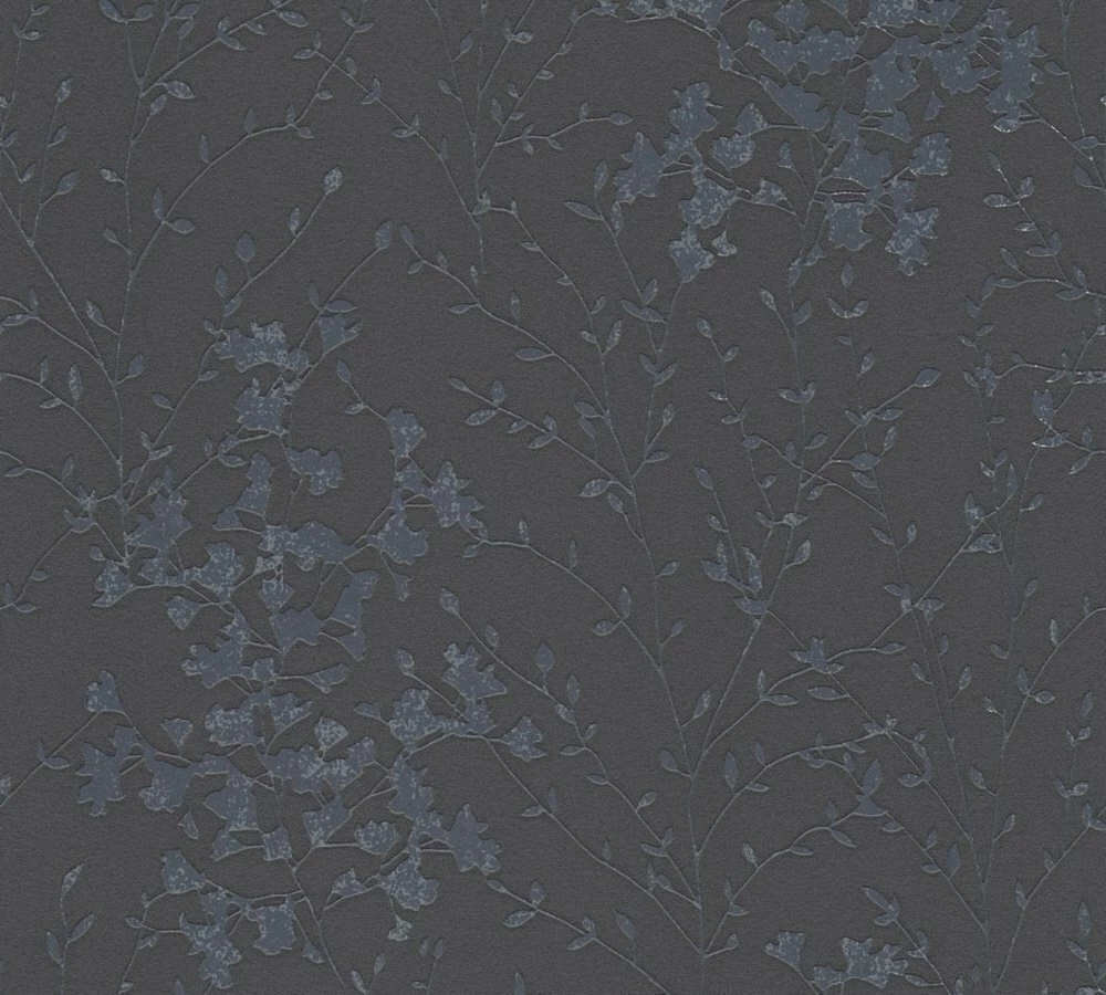 Vliestapete Designdschungel by Laura N.- schwarz metallic-grau - 10 Meter 1 Vliestapete Designdschungel by Laura N.- schwarz metallic-grau - 10 Meter