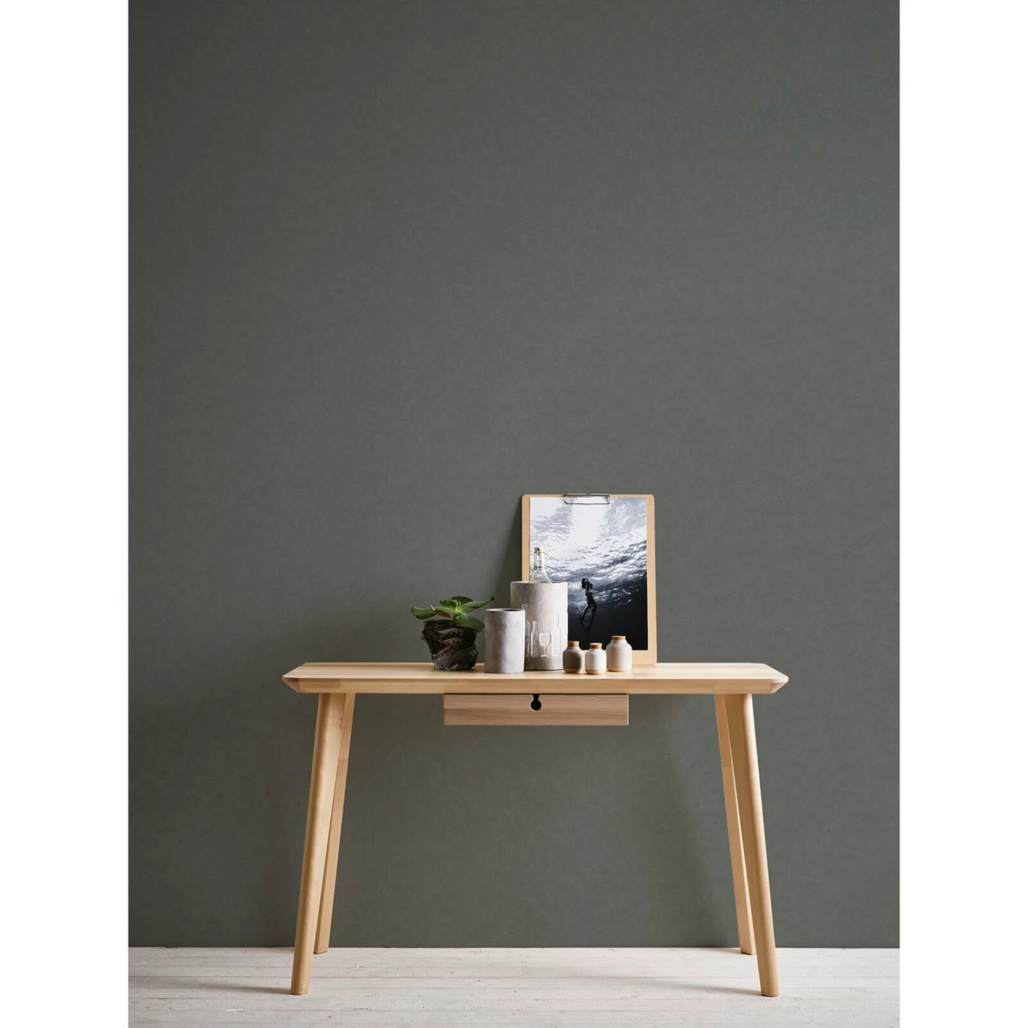 Vliestapete - Uni - grau - 10 Meter 2 Vliestapete - Uni - grau - 10 Meter – Bild 2