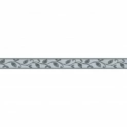 Vinyl-Borte ONLY BORDERS 7 - grau - Blumen - 5 cm