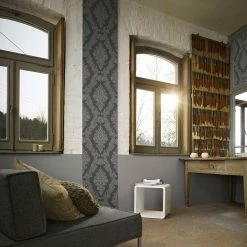 Vliestapete SHINY - grau - 10 Meter -Baumarkt Verkaufsgeschäft 2002014000 03 1600Wx1600H