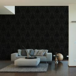 Vliestapete BAROCK - schwarz - 10 Meter 5 Vliestapete BAROCK - schwarz - 10 Meter -Baumarkt Verkaufsgeschäft 2002019200 03 1600Wx1600H