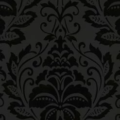 Vliestapete BAROCK - schwarz - 10 Meter