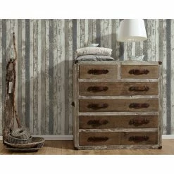 Vliestapete STRIPES - braun-weiß-grau - 10 Meter -Baumarkt Verkaufsgeschäft 2002020601 03 1600Wx1600H