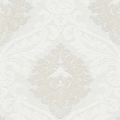 Vliestapete BLING BLING - weiß - Barock - 10 Meter