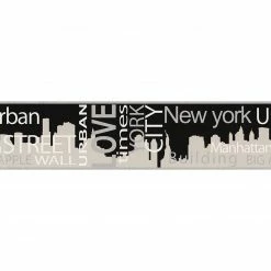 Papier-Borte BOYS & GIRLS 4 - grau metallic - New York - 13 cm