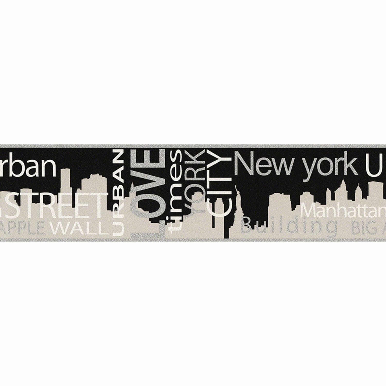 Papier-Borte BOYS & GIRLS 4 - grau metallic - New York - 13 cm 1 Papier-Borte BOYS & GIRLS 4 - grau metallic - New York - 13 cm