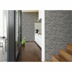 Papiertapete - Stein - grau - 10 Meter -Baumarkt Verkaufsgeschäft 2002037400 03 1600Wx1600H