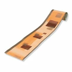 Papier-Borte - orange-braun - Rechtecke - 13,3 cm