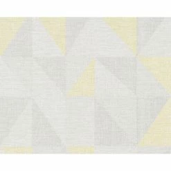 Vinyltapete BJÖRN - gelb-grau - 10 Meter