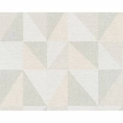 Vinyltapete BJÖRN - creme-grau-rosa - 10 Meter