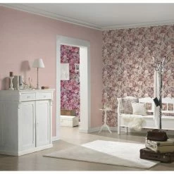 Vliestapete - rosa - floral - 10 Meter -Baumarkt Verkaufsgeschäft 2002040700 03 1600Wx1600H