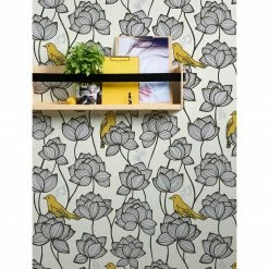 Vliestapete - weiß - floral - 10 Meter -Baumarkt Verkaufsgeschäft 2002040901 03 1600Wx1600H