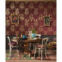 Vliestapete - rot-gold - 10 Meter -Baumarkt Verkaufsgeschäft 2002041100 03 1600Wx1600H