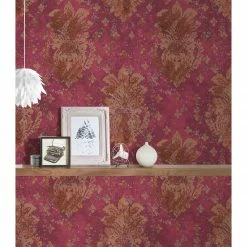 Vliestapete - rot-gold - 10 Meter -Baumarkt Verkaufsgeschäft 2002041100 04 1600Wx1600H