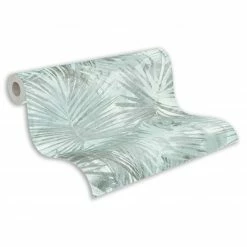 Vliestapete - floral - türkis-grün - 10 Meter