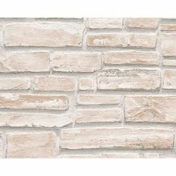 Baumarkt Verkaufsgeschäft 5 Vinyltapete DEKORA NATUR - beige-weiß - Naturstein - 10 Meter
